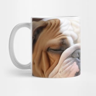 English Bulldog Cat Pet Animal Beauty Warm Cuddle Caring Mug